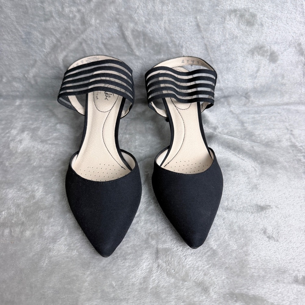 LifeStride Sanya Kitten Heels Pointed Toe Evening Formal Career Pumps 8M Black